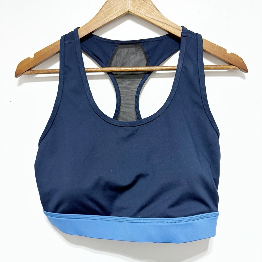 Lularoe Rise Collection Invincible Sports Bra Large Blue Impact Racerback